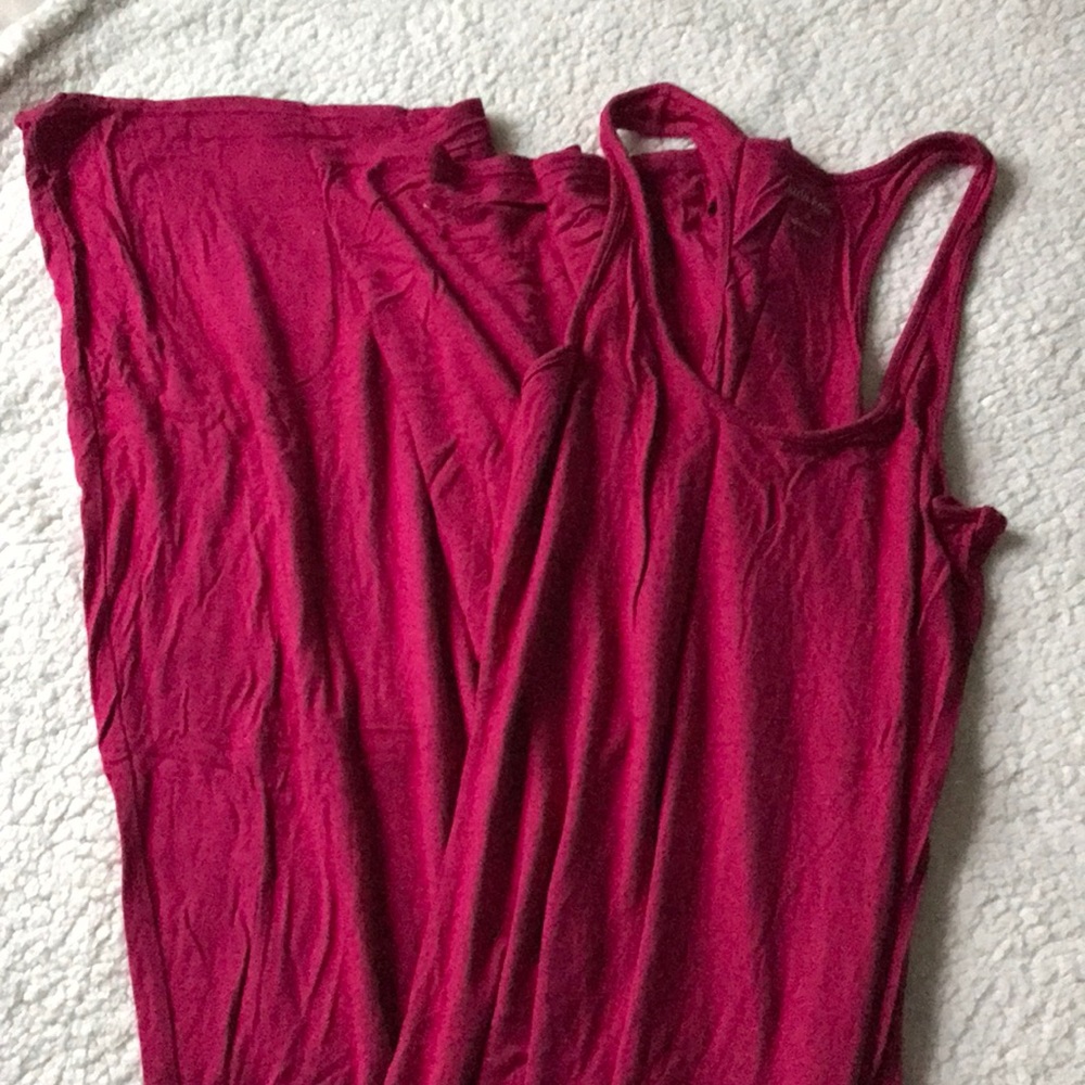 Hot pink racer back maxi dress